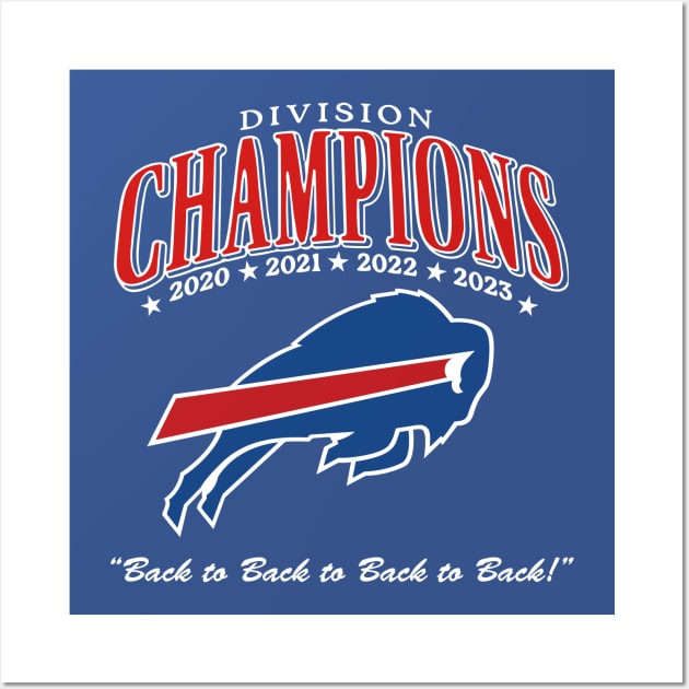 Buffalo Bills Champions Football 2020 2023 Back To Back Wall Art by anonshirt